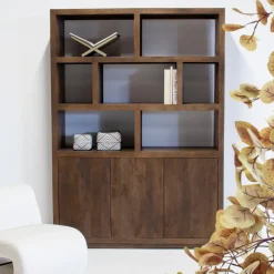 Giga Meubel Vakkenkast Luxurious Walnoot 150cm - Donkerbruin Best