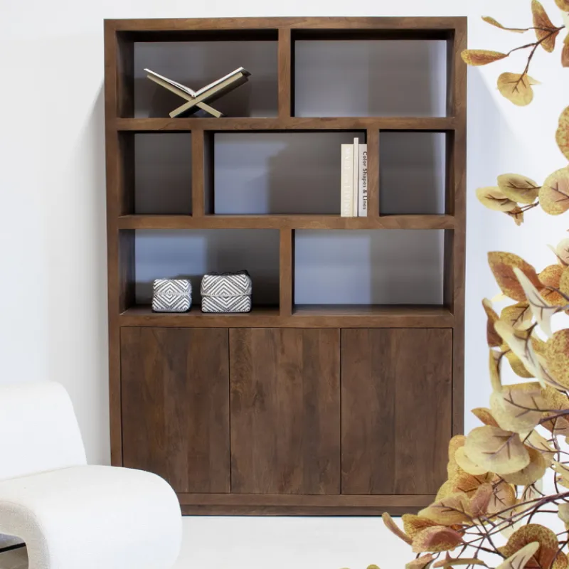 Giga Meubel Vakkenkast Luxurious Walnoot 150cm - Donkerbruin Best