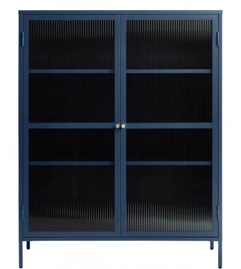 Giga Living Vitrinekast Bronco H140 cm - Blauw Sale