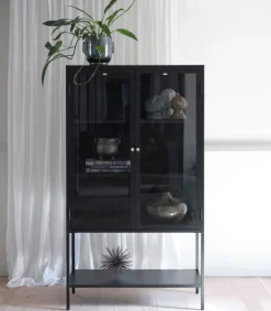 Giga Living Vitrinekast Carmel Hoog Metaal 160cm -