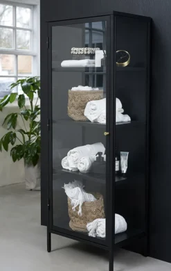 Giga Living Vitrinekast Carmel Zwart H160 cm - Online