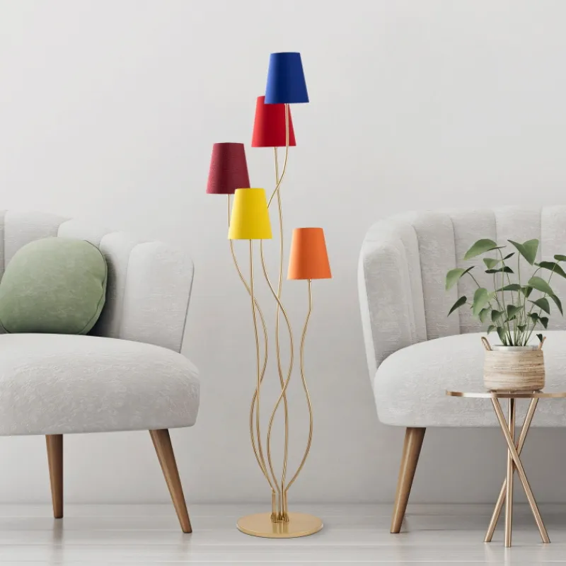 Arabic House Vloerlamp Bonibon /Goud Regenboog
