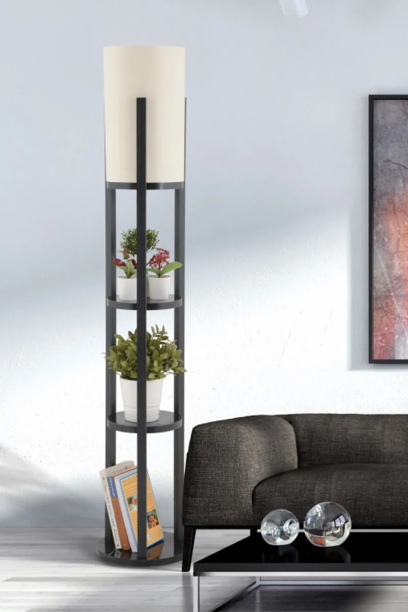Arabic House Vloerlamp Circle Nora MDF Zwart