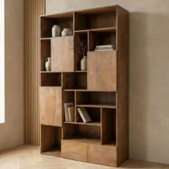 Giga Meubel Wandkast Nala Walnoot 200cm - Donkerbruin Outlet