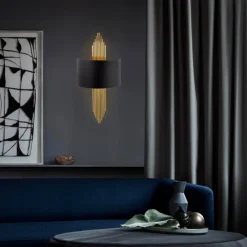 Arabic House Wandlamp Avdan Curve Goud/Zwart