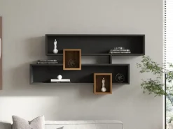Arabic House Wandschap Karen 120cm Antraciet/Walnoot Hot