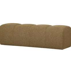 Woood Bankje Mojo 164cm Geel/Bruin Bouclé