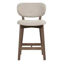 Woood Barstoel Udar Naturel Met Houten Frame Bruin New
