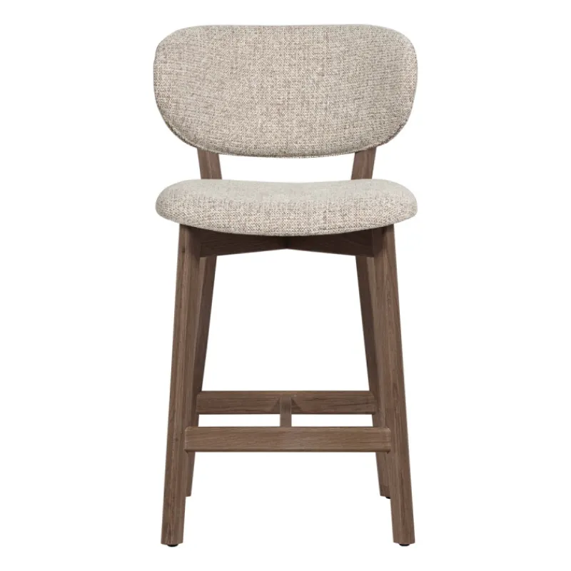 Woood Barstoel Udar Naturel Met Houten Frame Bruin New