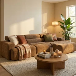 Woood Chaise Longue Bank Novi Rechts Karamel Melange Bruin Best