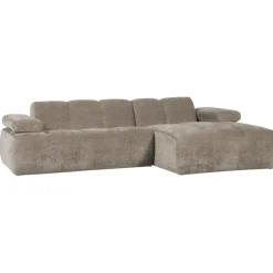 Woood Chaise Longue Bank Mojo Ribstof Donker Zand