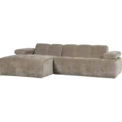 Woood Chaise Longue Bank Mojo Ribstof Donker Zand