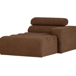 Woood Chaise Longue Novi Element Arm Rechts Bouclé bruin