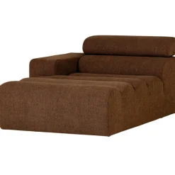 Woood Chaise Longue Novi Element Arm Links Bouclé bruin Mokka Sale