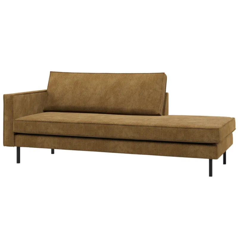 Woood Daybed Rodeo Links Ribstof Honing Geel