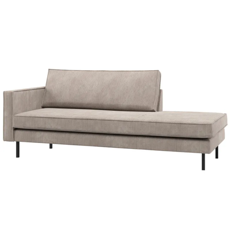 Woood Daybed Rodeo Links Ribstof Donker Zand