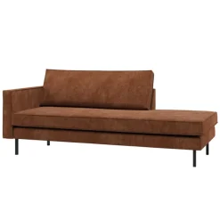 Woood Daybed Rodeo Links Ribstof Roestbruin