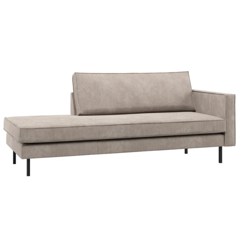 Woood Daybed Rodeo Rechts Ribstof Donker
