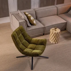 Woood Draaifauteuil Maudi Chenille Structuur