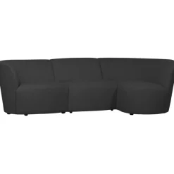 Woood Loungebank Coco 3-Zits Rechts Bouclé Donkergrijs Outlet
