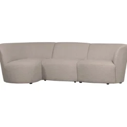 Woood Loungebank Coco 3-Zits Links Bouclé Zand New