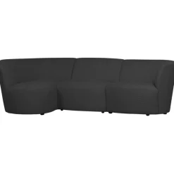 Woood Loungebank Coco 3-Zits Links Bouclé Donkergrijs Discount