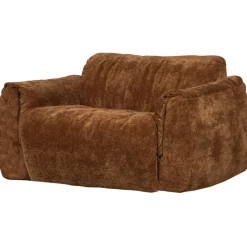 Woood Loveseat Baggy 3d Chenille Midden Bruin Hot