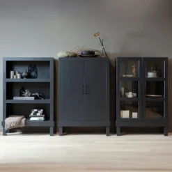 Woood Kast Bonk Grenen Mat Zwart