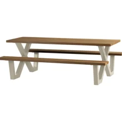 Woood Picknicktafel Tablo Tuin Ayous X-poot Metaal