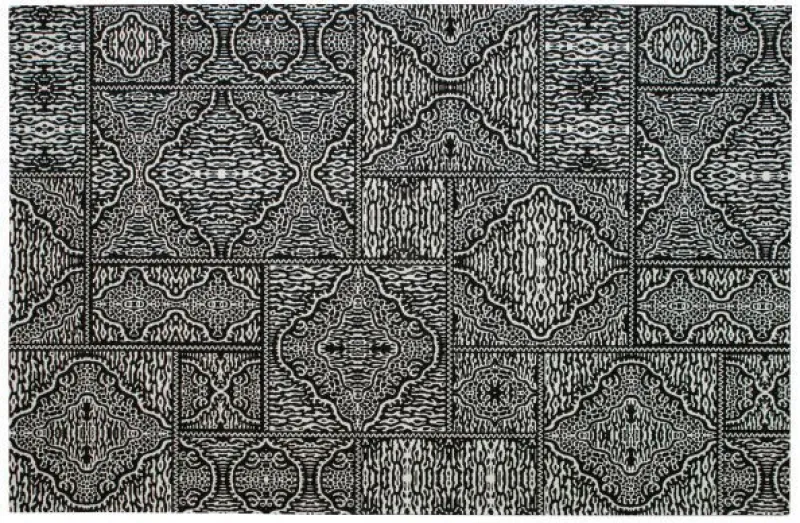 Woood Renna vloerkleed zwart/wit 155x230cm Sale