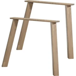 Woood 4-standen Poot Haarlem Eiken Pebble Set van 2 Grijs Sale