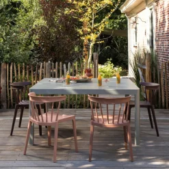Woood Tuinstoel Bliss Met Spijlen Kunststof Zalm