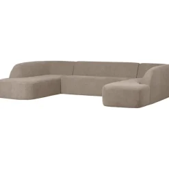 Woood U-Bank Sloping Naturel Stof/Textiel
