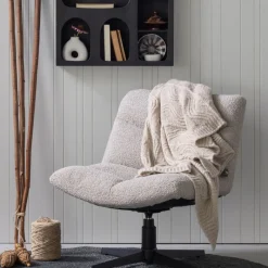 Woood Vinny Draaifauteuil Bouclé Zand Outlet