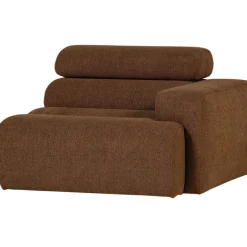 Woood 1-zits Element Novi Arm Rechts Bouclé bruin Mokka Outlet
