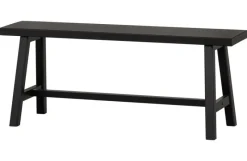 Woood Bankje Imme Hout Zwart 110cm