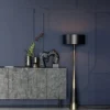 Woood Blackout Too Staande Lamp Metaal Zwart/brass