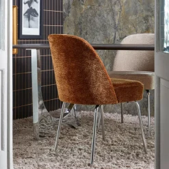 Woood Eetkamerstoel Vogue Chenille /Chrome