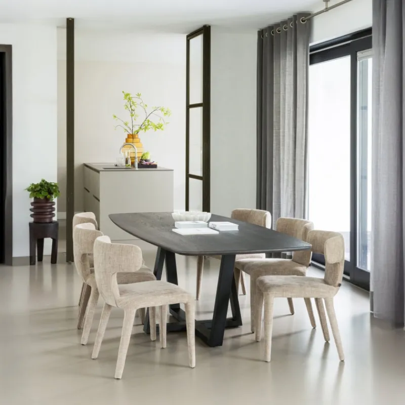 Woood Eettafel Tablo Deens Ovaal Dl 220x100cm Mystic Brown Outlet