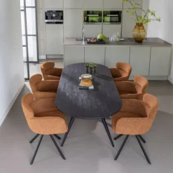 Woood Eettafel Tablo Ovaal Vl 220x90cm Mystic Brown Bruin Sale