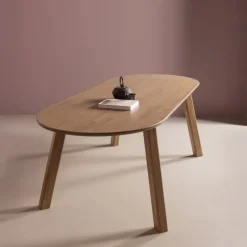 Woood Eettafel Tablo Ovaal Vl 220x90cm Pebble Grey Grijs