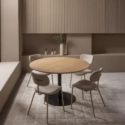 Woood Eettafel Tablo Rond Vl O120cm Transparant Naturel Best