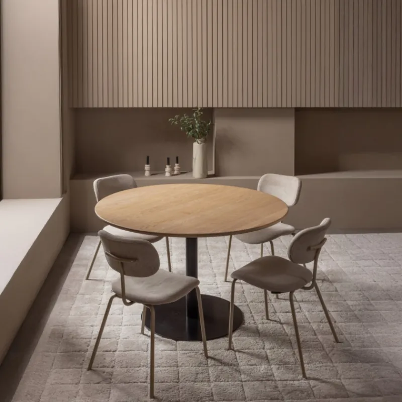 Woood Eettafel Tablo Rond Vl O120cm Transparant Naturel Best