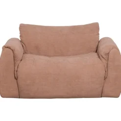 Woood Loveseat Baggy Geweven Chenille Oud