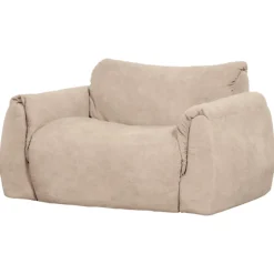 Woood Loveseat Baggy Geweven Chenille Zand Discount