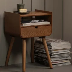 Woood Nachtkastje/bijzettafel Nils Hout Naturel