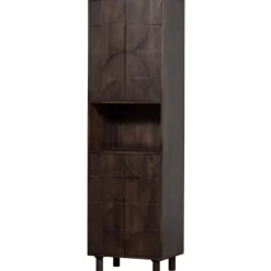 Woood Opbergkast Draw 4-Deurs Met Open Vak Mango Hout Walnoot New
