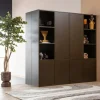 Woood Opbergkast Meggy Links 108cm Grenen Middenbruin Discount