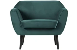 Woood Rocco fauteuil fluweel teal Velvet Online