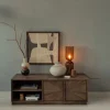 Woood Tafellamp Gigi Gehamerd Glas 51xo15cm Bruin